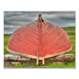 Red Boat vid Louisbourgs fästning Fototryck