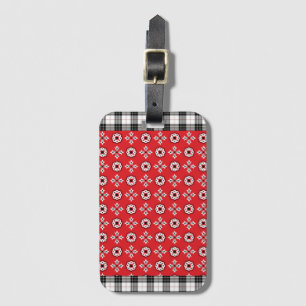 Red Boho Bandana Skriv ut Bagagebricka