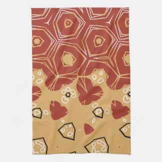 Red Boho Geometric Abstrakt 2 Kökshandduk