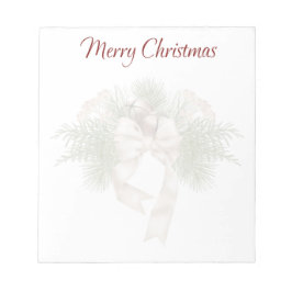 Red Boho Watercolor God jul Anteckningsblock