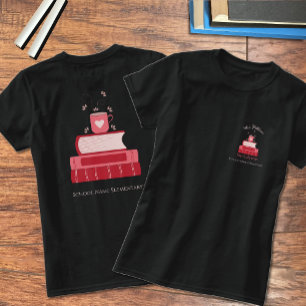 Red Bokar School Librarian T-Shirt med Namn