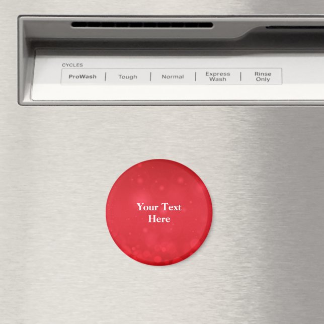 Red Bokeh Design, Lapel Pin-mall Magnet (In Situ (Dishwasher))
