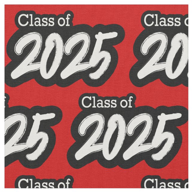Red Bold Push Class of 2025 Tyg (Närbild)