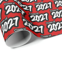 Red Bold Push Class of 2027 Wrapping Papper