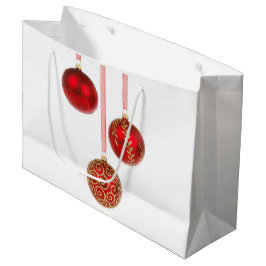 Red Boll jul Ornaments Large Gift Bag