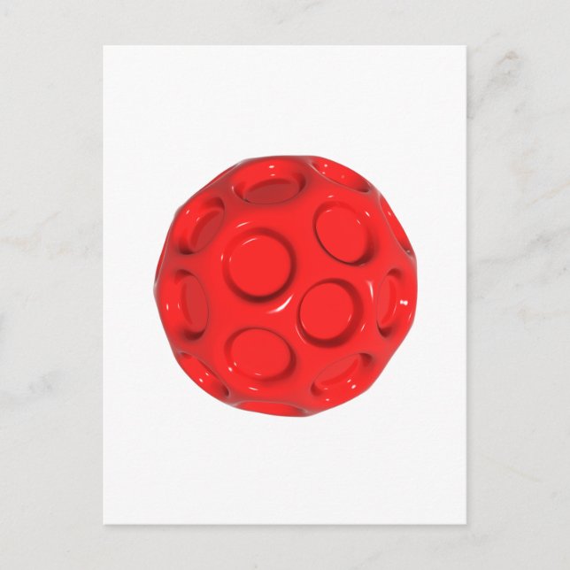 red boll vykort (Framsida)