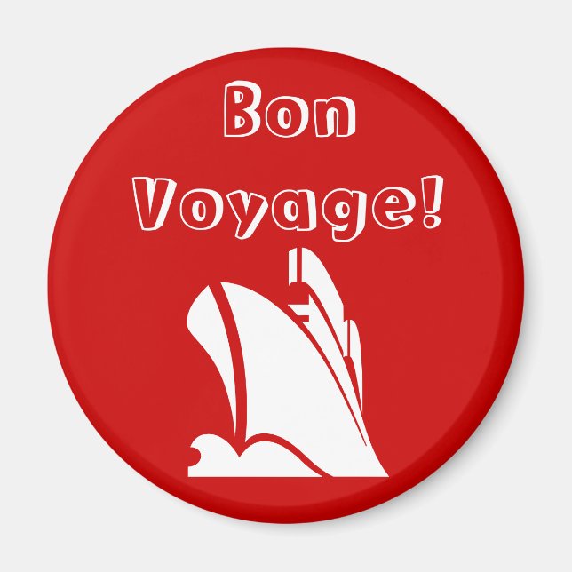 Red Bon Voyage Magnet (Framsidan)