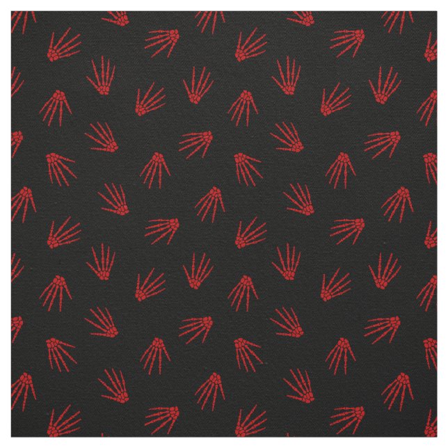Red Bones Happy halloween Modern Tyg (Provkarta)