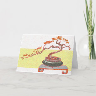 Red Bonsai Hälsning Kort