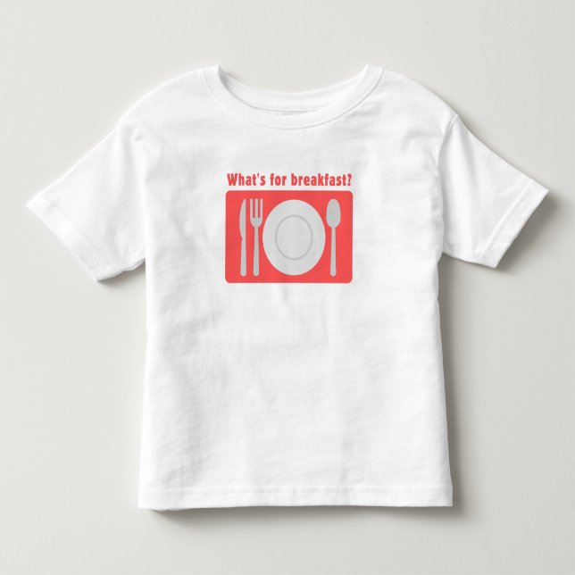 Red Bordstablett What's for Breakfast T Shirt (Framsida)