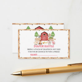 Red Boskap Baby Shower Tilläggskort