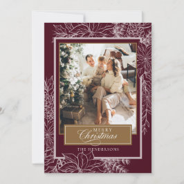 Red Botanical God jul Photo Julkort