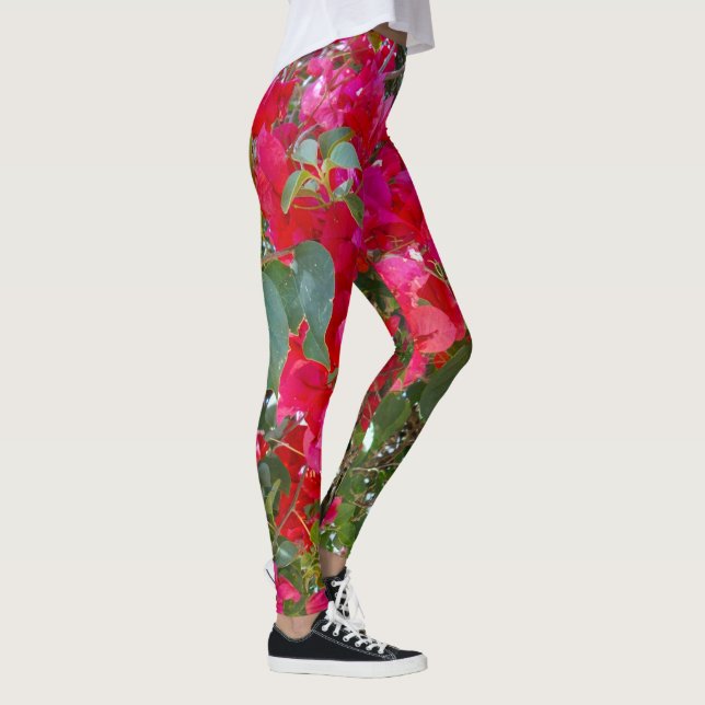 Red Bougainvilleas Leggings (Höger)