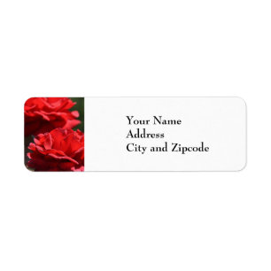 Red Bouquet-adressetikett Returadress Etikett