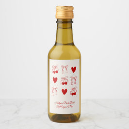 Red Bow Cherry Sweet Bachelorette Party Favor Vinetikett
