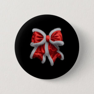 Red Bow Coquette till julafton Jultomten Julafton Knapp