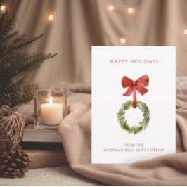 Red Bow Corporate Card för julkrans Inbjudningar