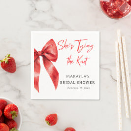Red Bow Hennes Gifter sig Möhippa Napkins Pappersservett