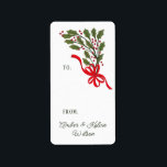 Red Bow Holly Garland Helgdag Gift-etikett Adressetikett<br><div class="desc">Uppdatera din presentförpackning med dessa skarpa vita etiketter som har en illustrerad gren av helgdag och röda bär som är bundna med ett charmigt, krökt rött band in i en slinga. Skriptteckensnittet kan vara personlig för enkel gåva ge med en förtryckt namn eller käppen borttagen helt och hållet för ett...</div>