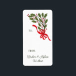 Red Bow Holly Garland Helgdag Gift-etikett Adressetikett<br><div class="desc">Uppdatera din presentförpackning med dessa skarpa vita etiketter som har en illustrerad gren av helgdag och röda bär som är bundna med ett charmigt, krökt rött band in i en slinga. Skriptteckensnittet kan vara personlig för enkel gåva ge med en förtryckt namn eller käppen borttagen helt och hållet för ett...</div>