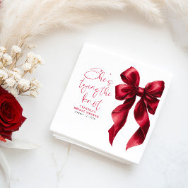 Red Bow Hon är Gifter sig Möhippa Pappersservett