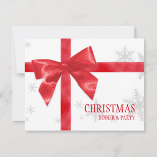 Red Bow-inbjudan till julfest Inbjudningar