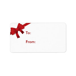 Red Bow-julklapp, Märkre Adressetikett