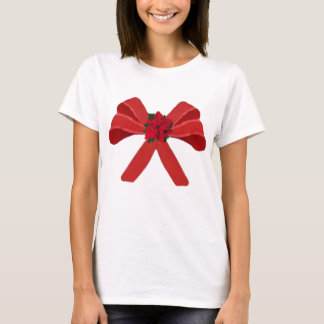 RED BOW med poinsettia T Shirt