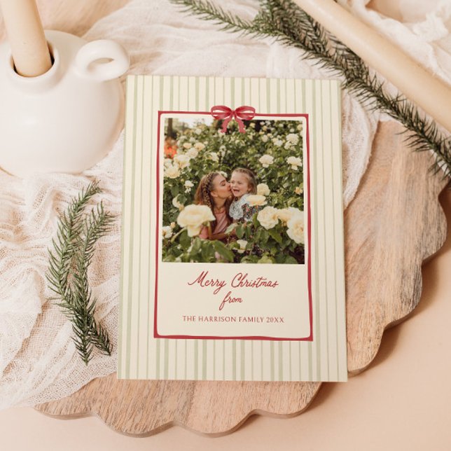 Red Bow Ram Sage Rand Photo Julkort (Skapare uppladdad)