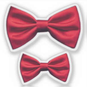 RED BOW TIE STICKER KLISTERMÄRKEN
