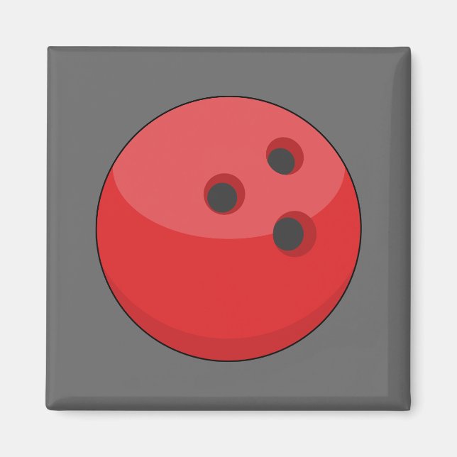 Red Bowling Ball Magnet (Framsidan)