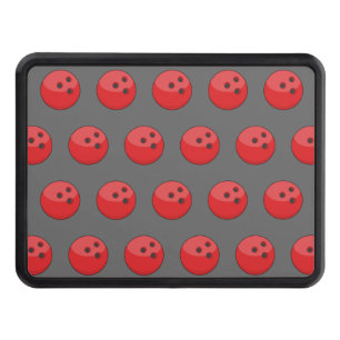 Red Bowling Ball Mönster Dragkroksskydd