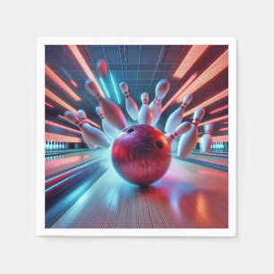 Red Bowling Ball Strejka Pappersservett