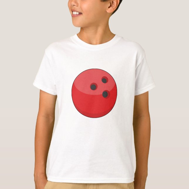 Red Bowling Ball T Shirt (Framsida)