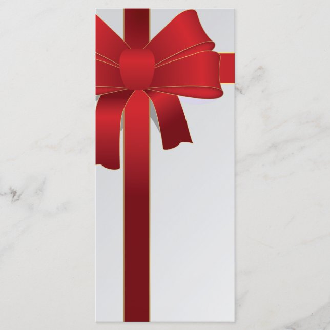 Red Bows Winter Wedding Program (Framsida)