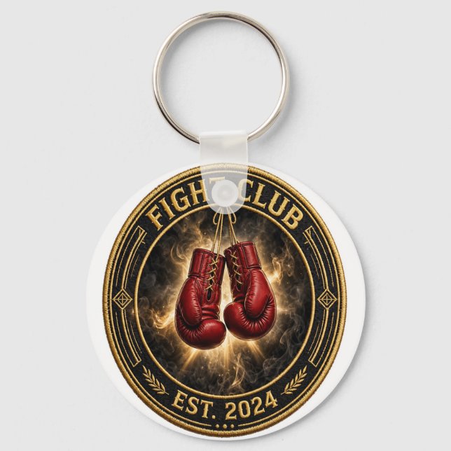 Red Boxing Gloves Fight Keychain Nyckelring (Framsida)