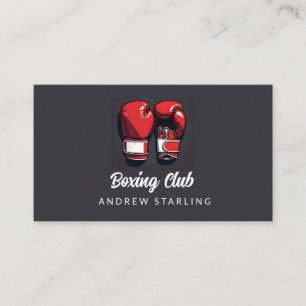 Red Boxing klubb enkel och fet Visitkort