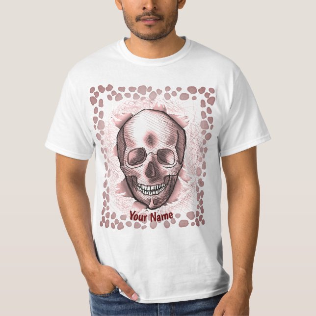 Red Break out Skull T Shirt (Framsida)
