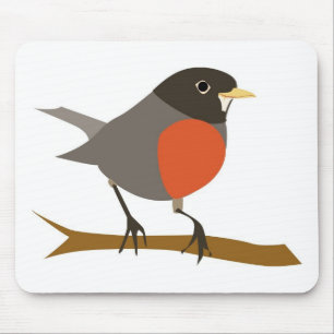 Red Breast Robin på Gren Musmatta