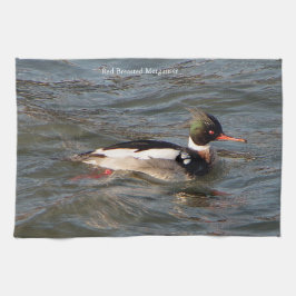 Red Brested Merganser kökshandduk
