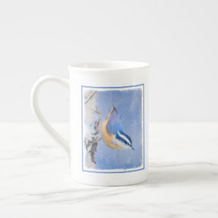 Red-Brested Nuthatch Painting Original Bird Art Benporslin Mugg