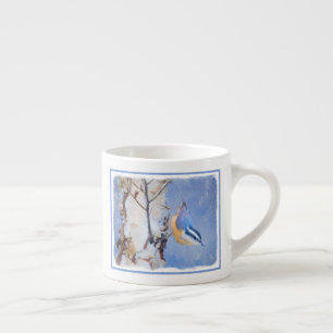 Red-Brested Nuthatch Painting Original Bird Art Espressomugg