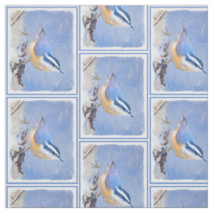 Red-Brested Nuthatch Painting Original Bird Art Tyg