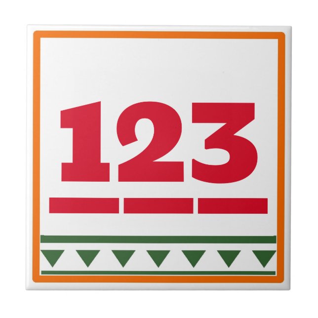 Red Brev Italienska designen, husnummer Tile Kakelplatta (Framsidan)