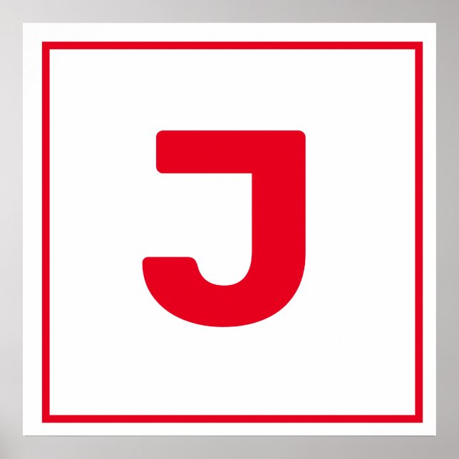 Red brev J Poster (Framsidan)