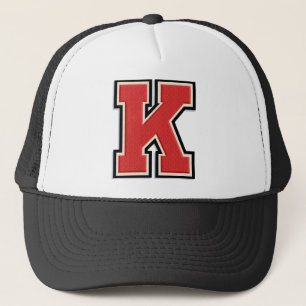 Red Brev ’K’ Initial Truckerkeps