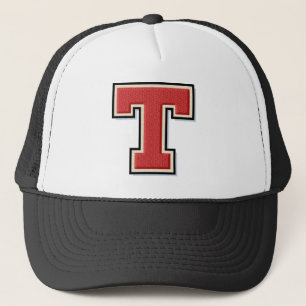 Red Brev ’T’ Monogram Truckerkeps