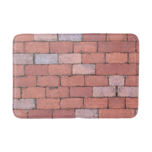 Red Brick golv struktur mönster lustig Badrumsmatta