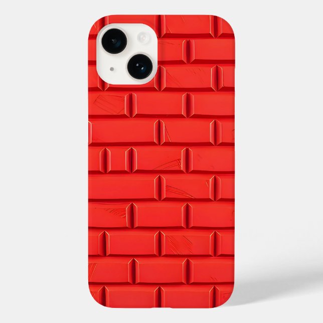 Red Brick Texture iPhone Case Bold Design (Baksida)