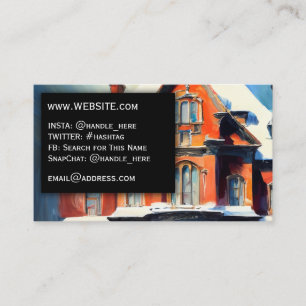 Red Brick Victorian Home Professionell Executive Visitkort
